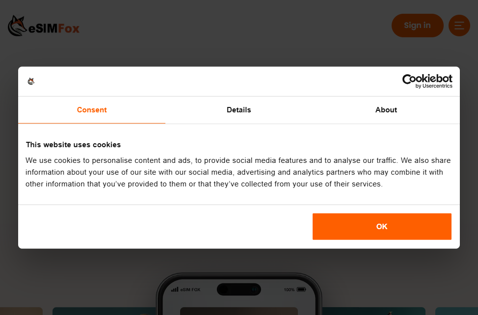 eSIMFox screenshot